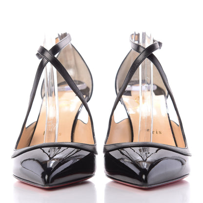 Christian Louboutin Patent Shiny Nappa Crissos 85 Pumps 39 Black 3 of 10