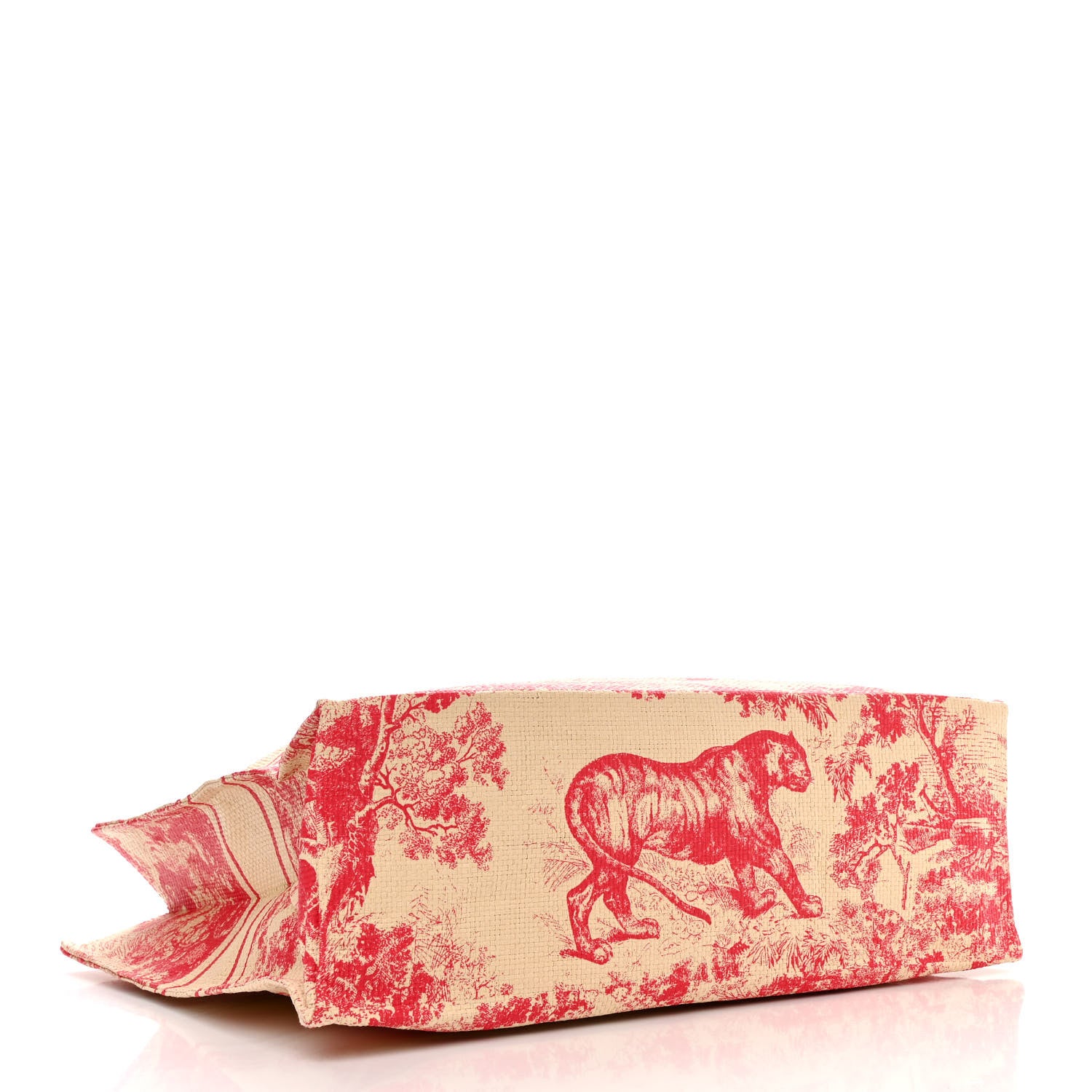 Christian Dior Straw Dioriviera Tote Red 4 of 10