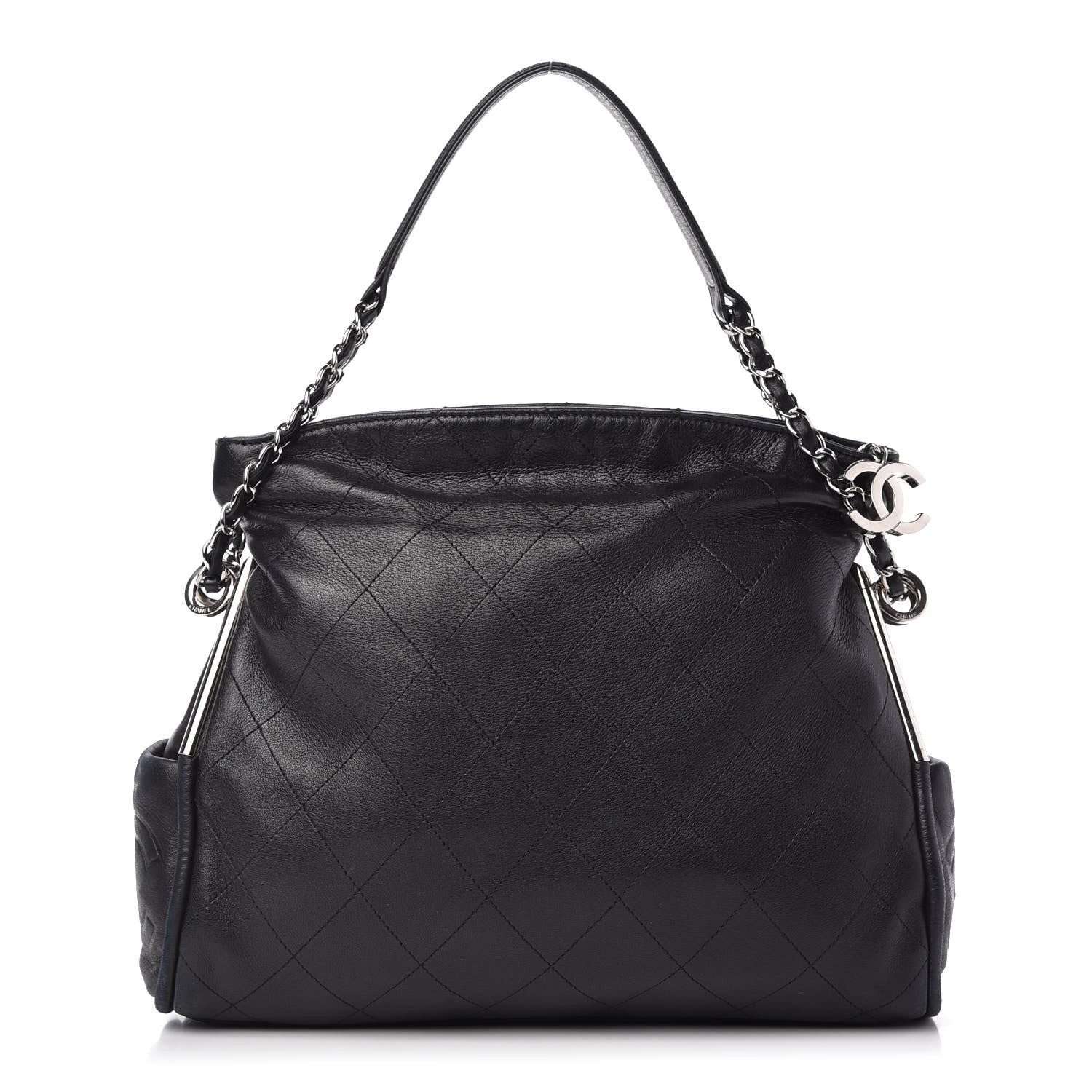 Chanel Lambskin Stitched Medium Ultimate Soft Tote Black 1 of 11