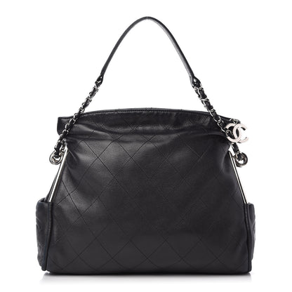 Chanel Lambskin Stitched Medium Ultimate Soft Tote Black 1 of 11