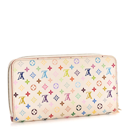 Louis Vuitton Monogram Multicolor Zippy Wallet White Litchi 3 of 10