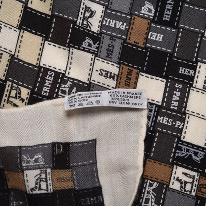 Hermes Cashmere Silk Bolduc Au Carre Shawl 140 3 of 6
