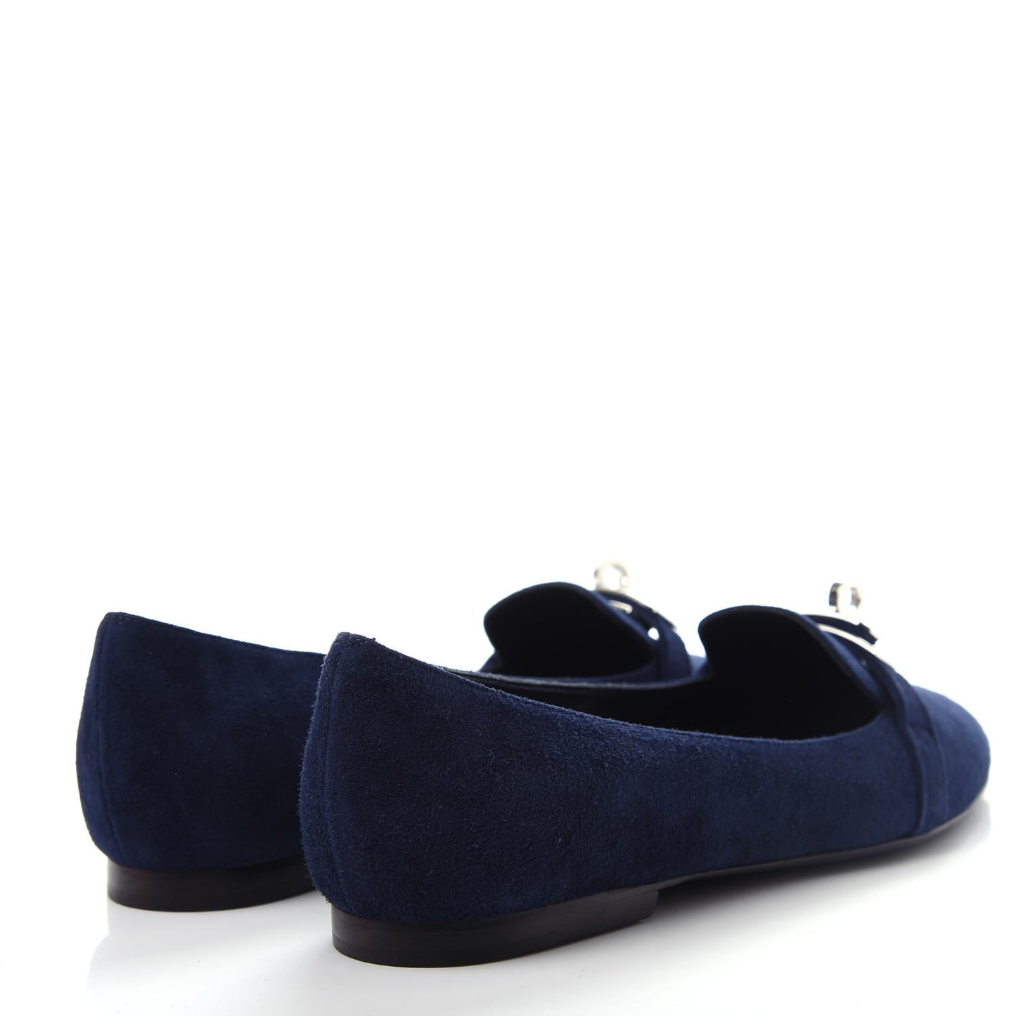 Velvet Goatskin Pegase Ballerina Flats 37 Marine