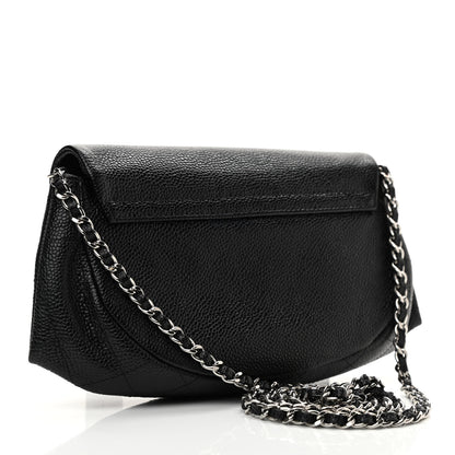Chanel Caviar Half Moon Wallet On Chain WOC Black 3 of 12