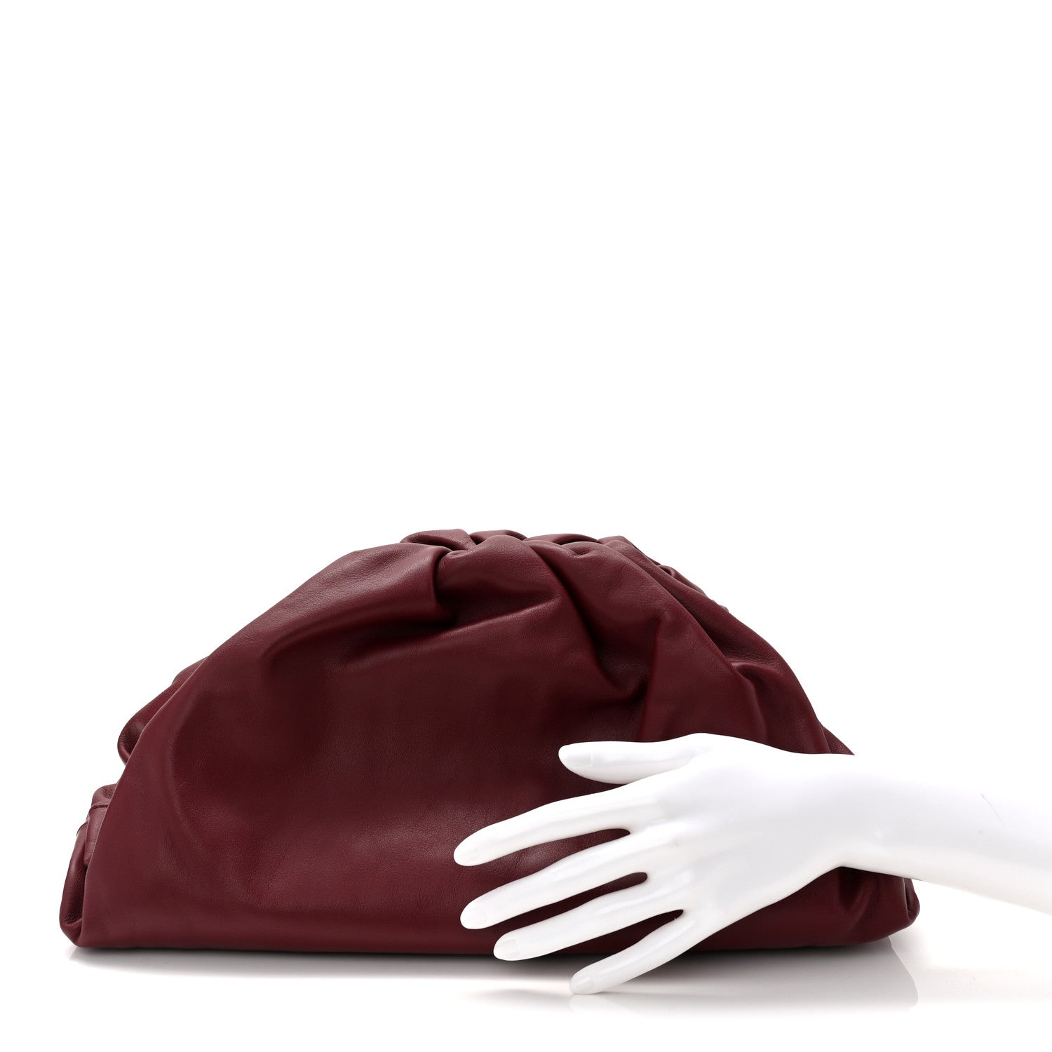 Bottega Veneta Smooth Butter Calf The Pouch Oversized Clutch Bordeaux 2 of 10