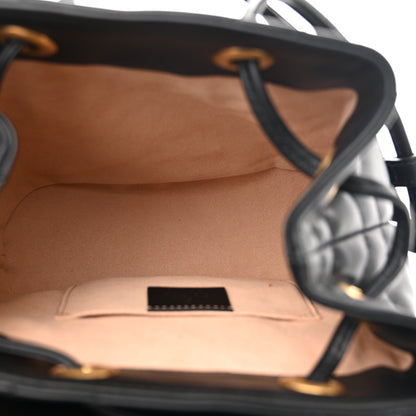 Gucci Calfskin Matelasse GG Marmont Flap Backpack Black 5 of 11