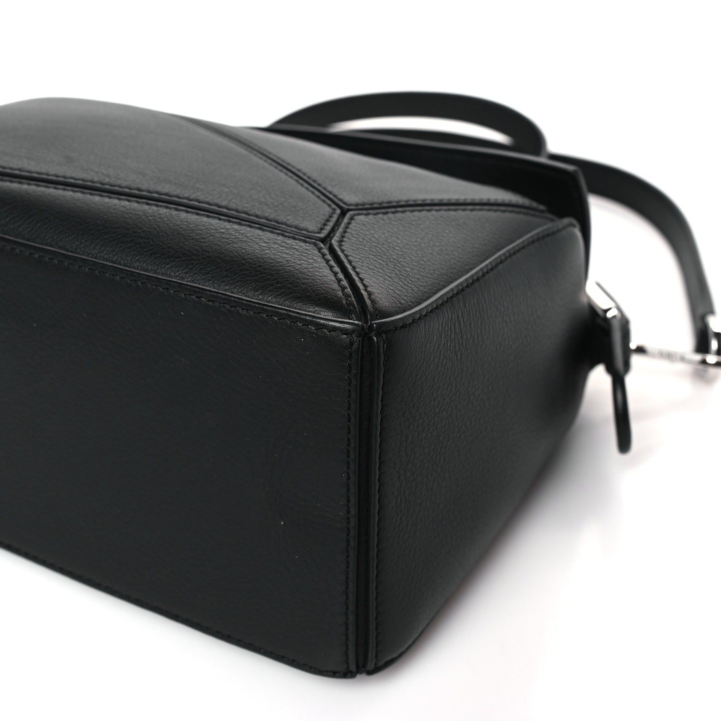Calfskin Small Puzzle Bag Black