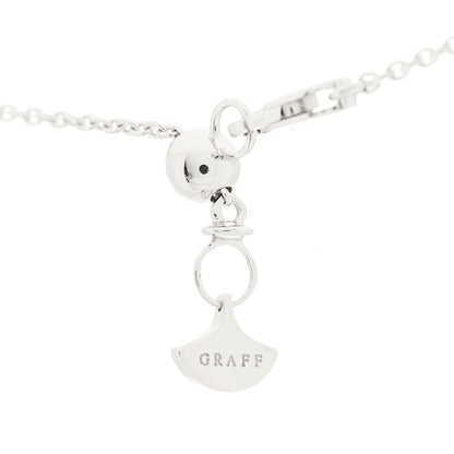 Graff 18K White Gold Diamond Multi Butterfly Silhouette Pendant Necklace 4 of 6