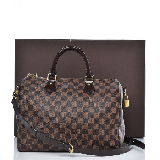 Louis Vuitton Damier Ebene Speedy Bandouliere 30 9 of 9