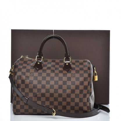 Louis Vuitton Damier Ebene Speedy Bandouliere 30 9 of 9
