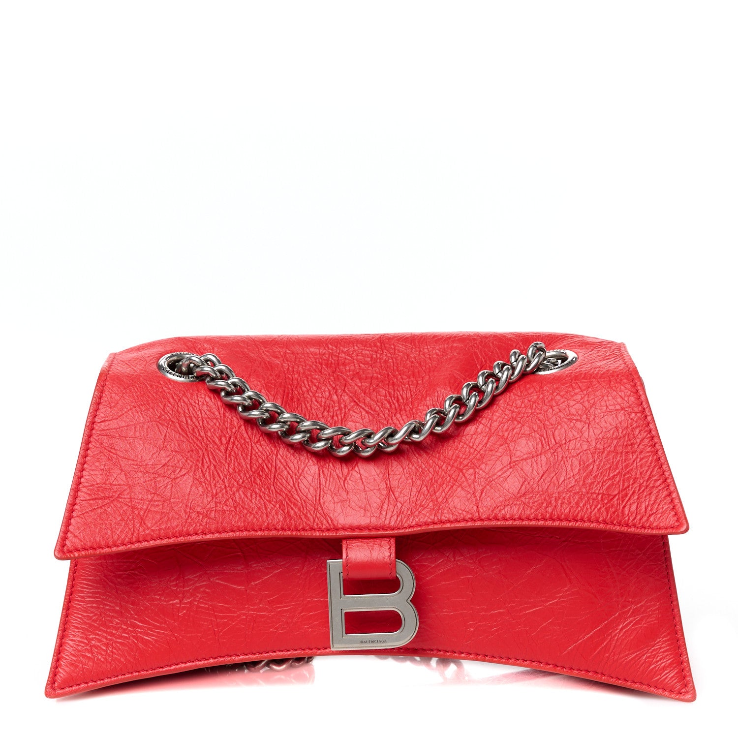 Balenciaga Arena Calfskin Small Crush Chain Bag Tomato Red 1 of 11