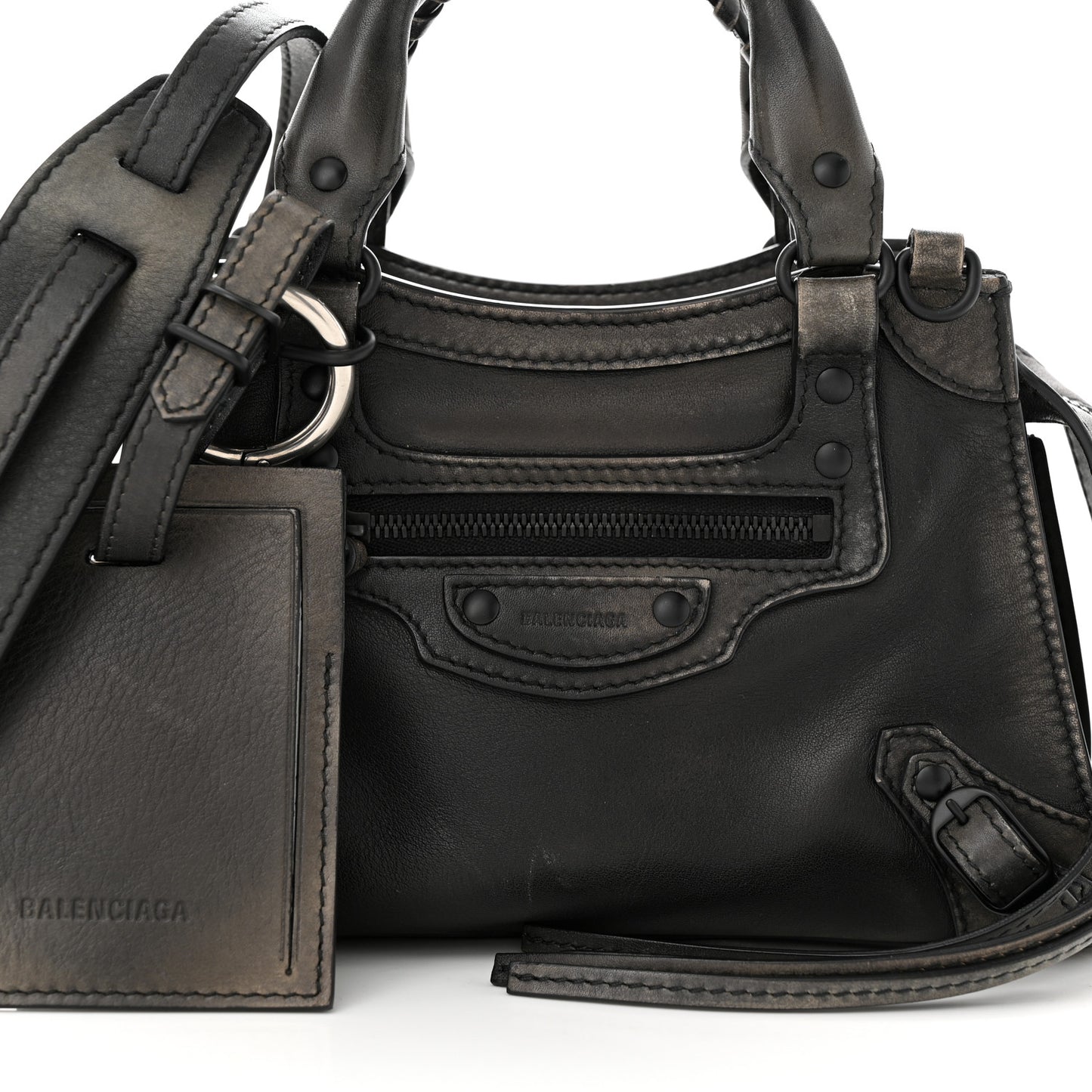 Used Calfskin Black Hardware Mini Neo Classic City Black