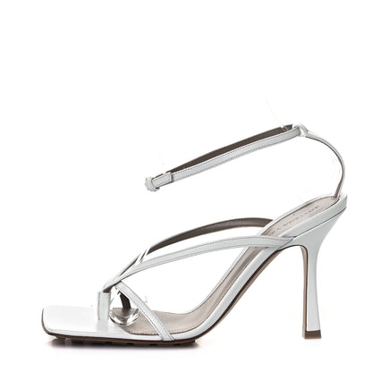 Bottega Veneta Lambskin Stretch Multi Strap 90mm Sandals 39 Optic White 1 of 7