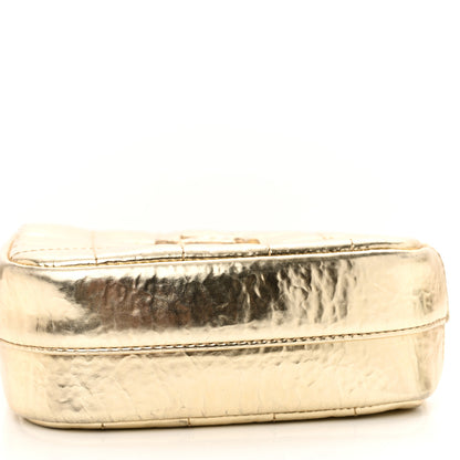 Chanel Hammered Metallic Calfskin Quilted Diamond Bag Gold 10 of 11