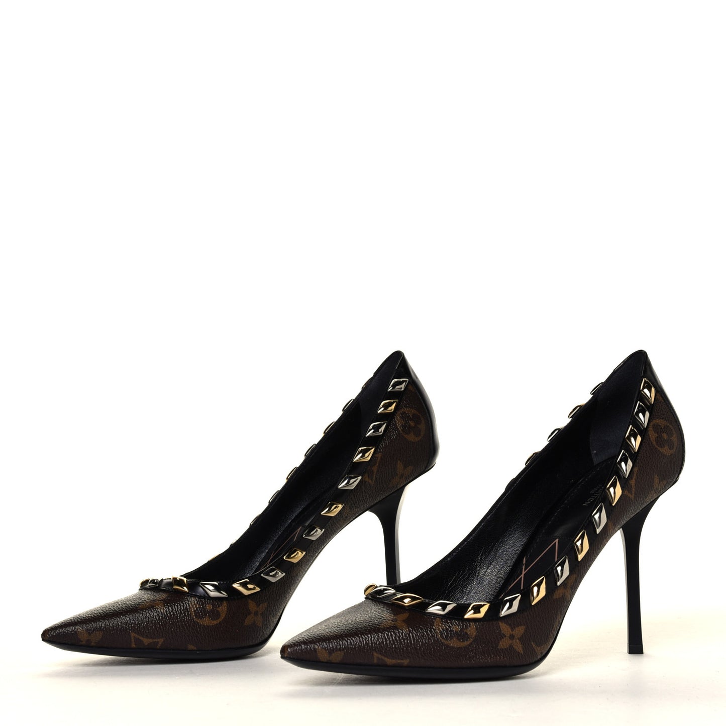 Calfskin Monogram Eldorado Pumps 40 Cacao