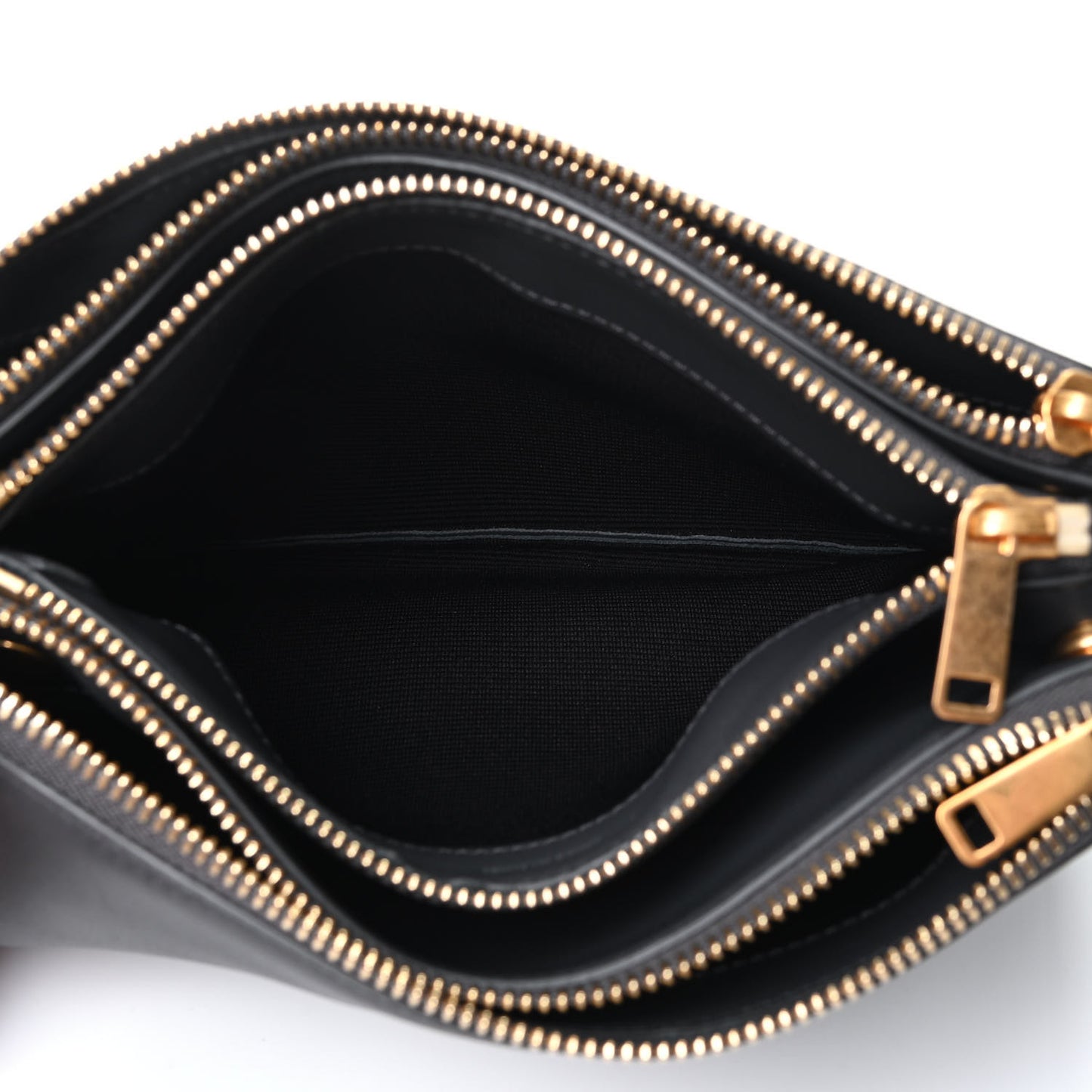 Lambskin Small Trio Crossbody Bag Black