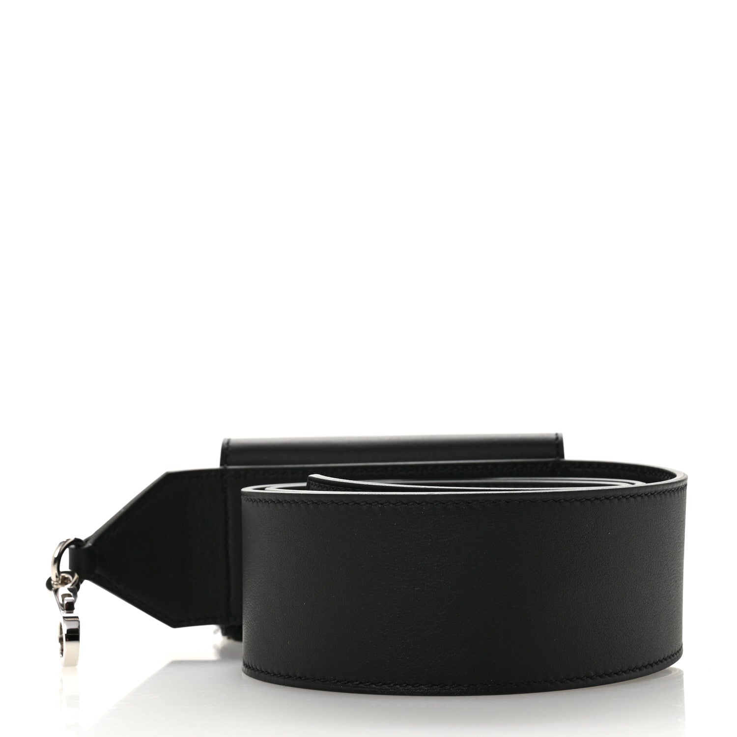 Hermes Swift Shearling Pocket Kelly Shoulder Strap Black 2 of 6