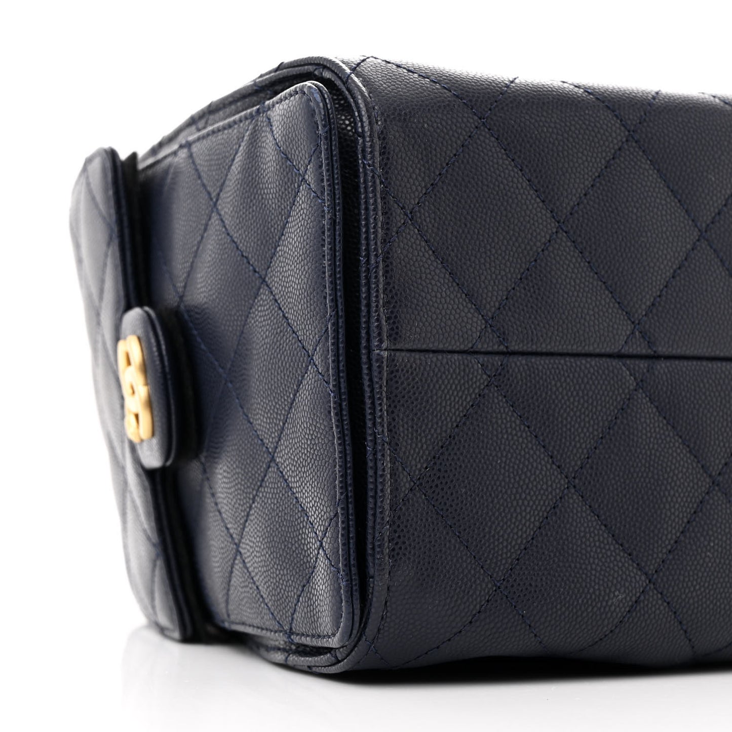 Caviar Quilted Small Chanel 25 Handbag Dark Navy