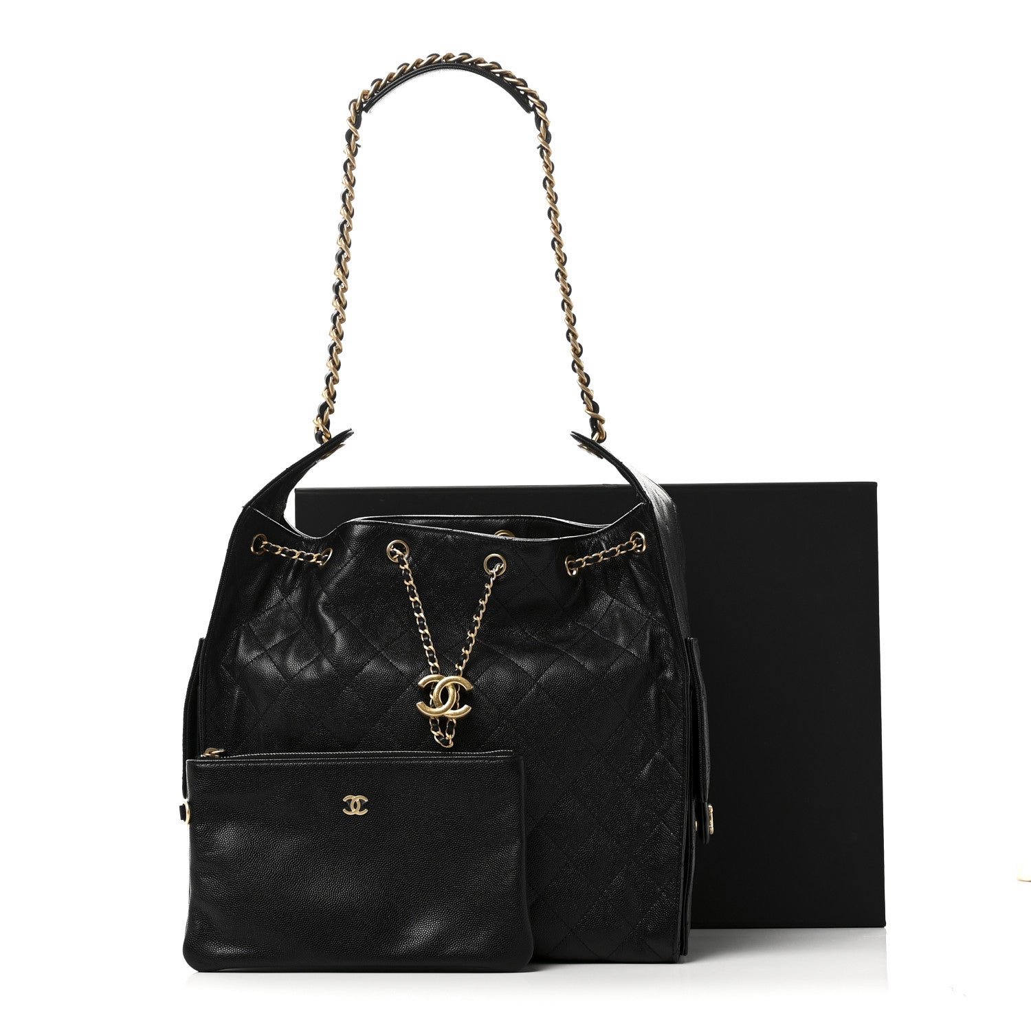 Chanel Caviar Quilted Medium Chanel 25 Handbag Black 12 of 12