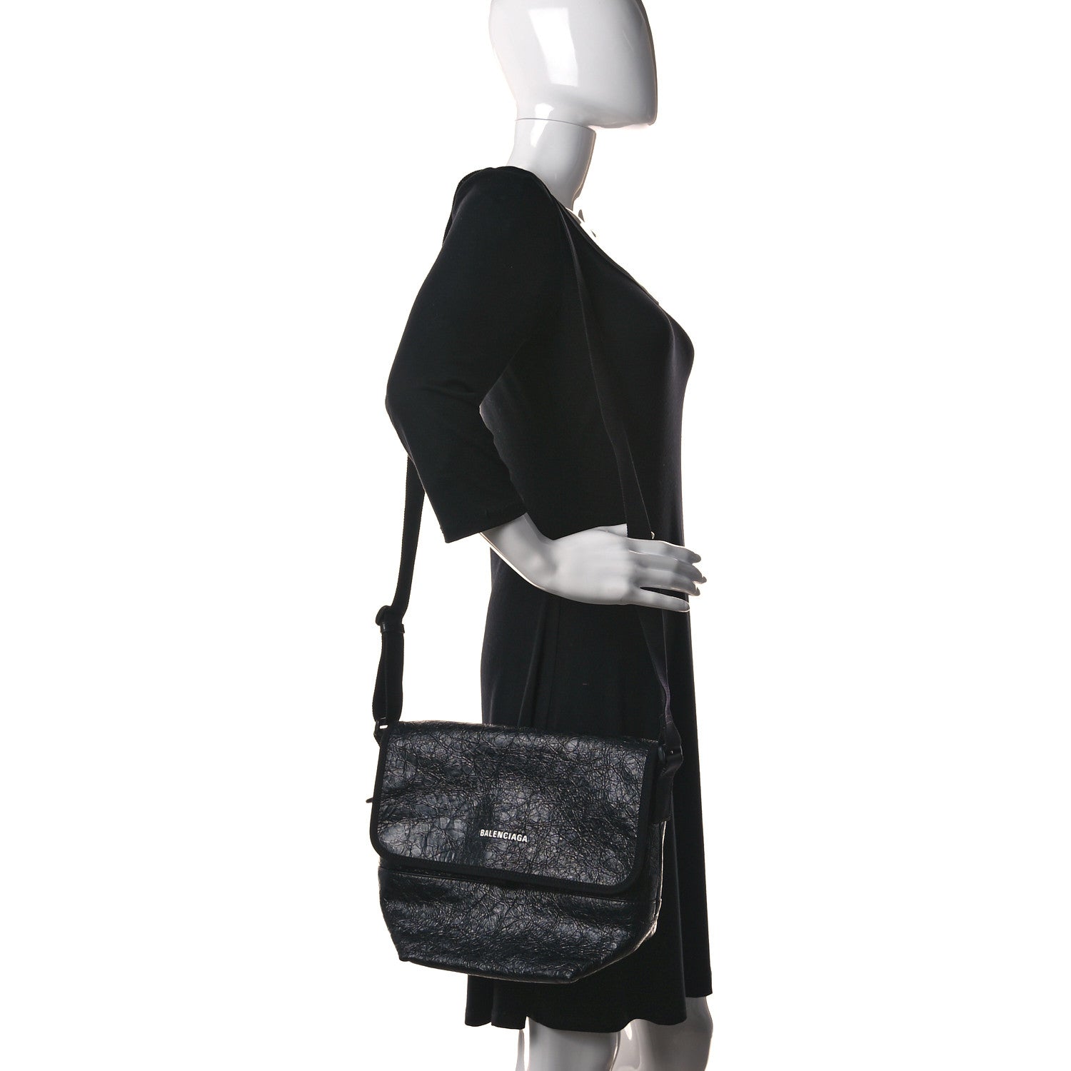 Balenciaga Agneau Arena Small Explorer Messenger Bag Black 2 of 10