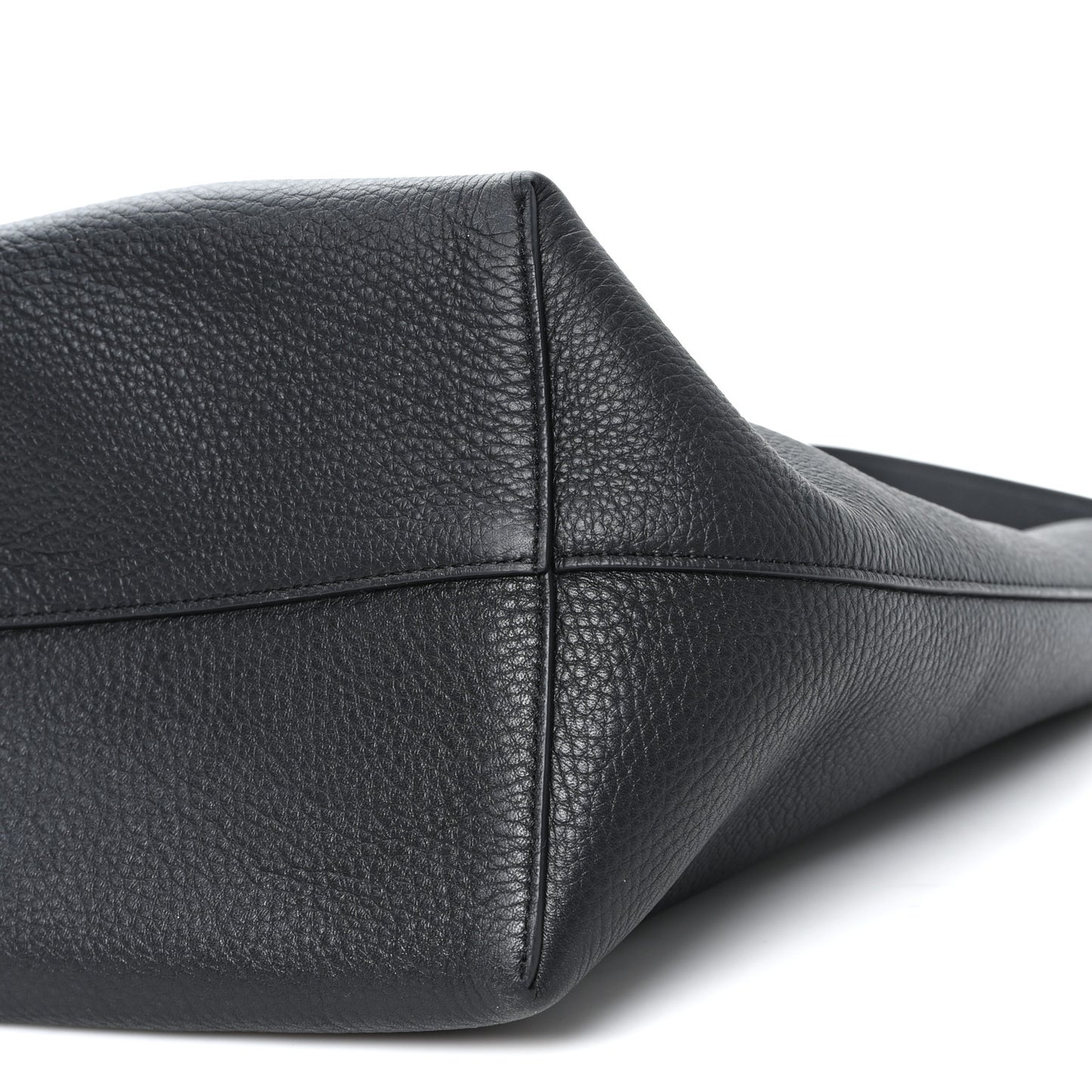 Grained Calfskin Medium N/S Park Tote Black