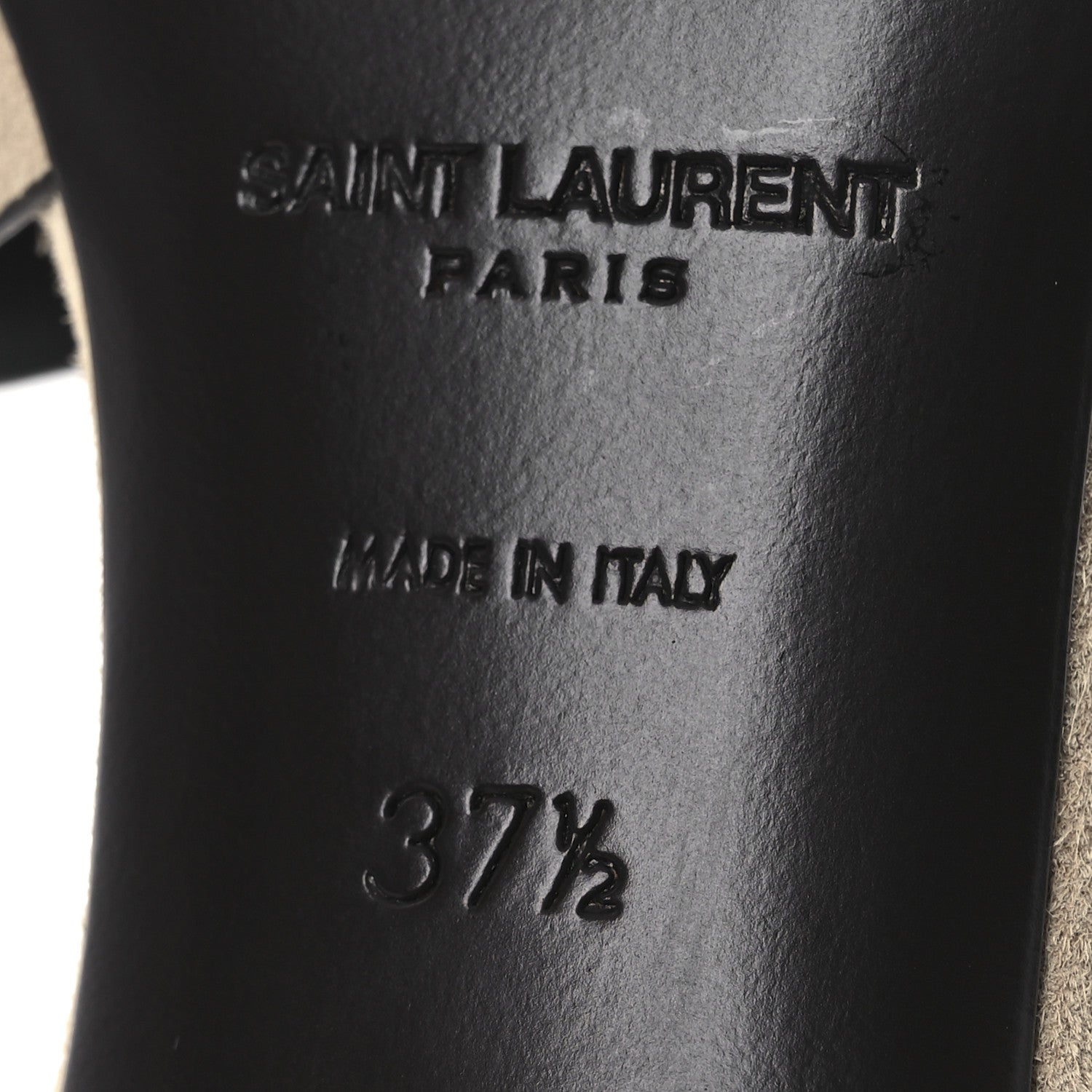 Saint Laurent Suede Tribute 85 Slide Sandals 37.5 Sand 8 of 13