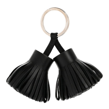 Hermes Lambskin Carmen Uno-Dos Key Holder Black 1 of 7