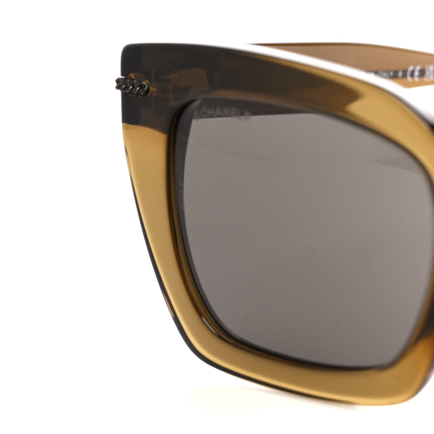 Acetate Square Sunglasses 5509-A Khaki