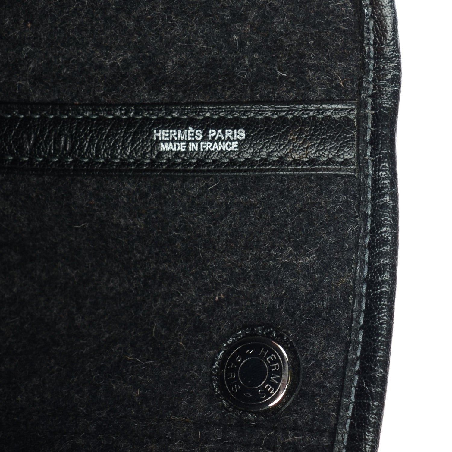 Hermes Ribbed Wool Negonda Garden Party MM 36 Graphite 21 of 23