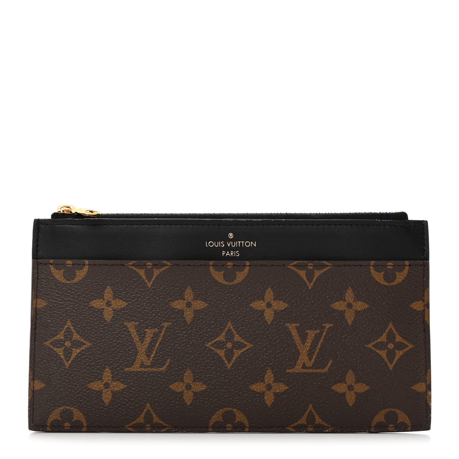 Louis Vuitton Monogram Slim Purse Black 1 of 8