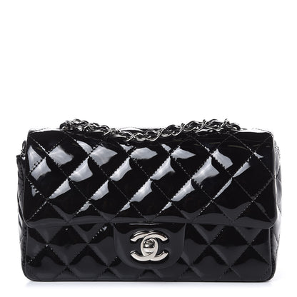 Chanel Patent Calfskin Quilted Mini Rectangular Flap Black 1 of 11