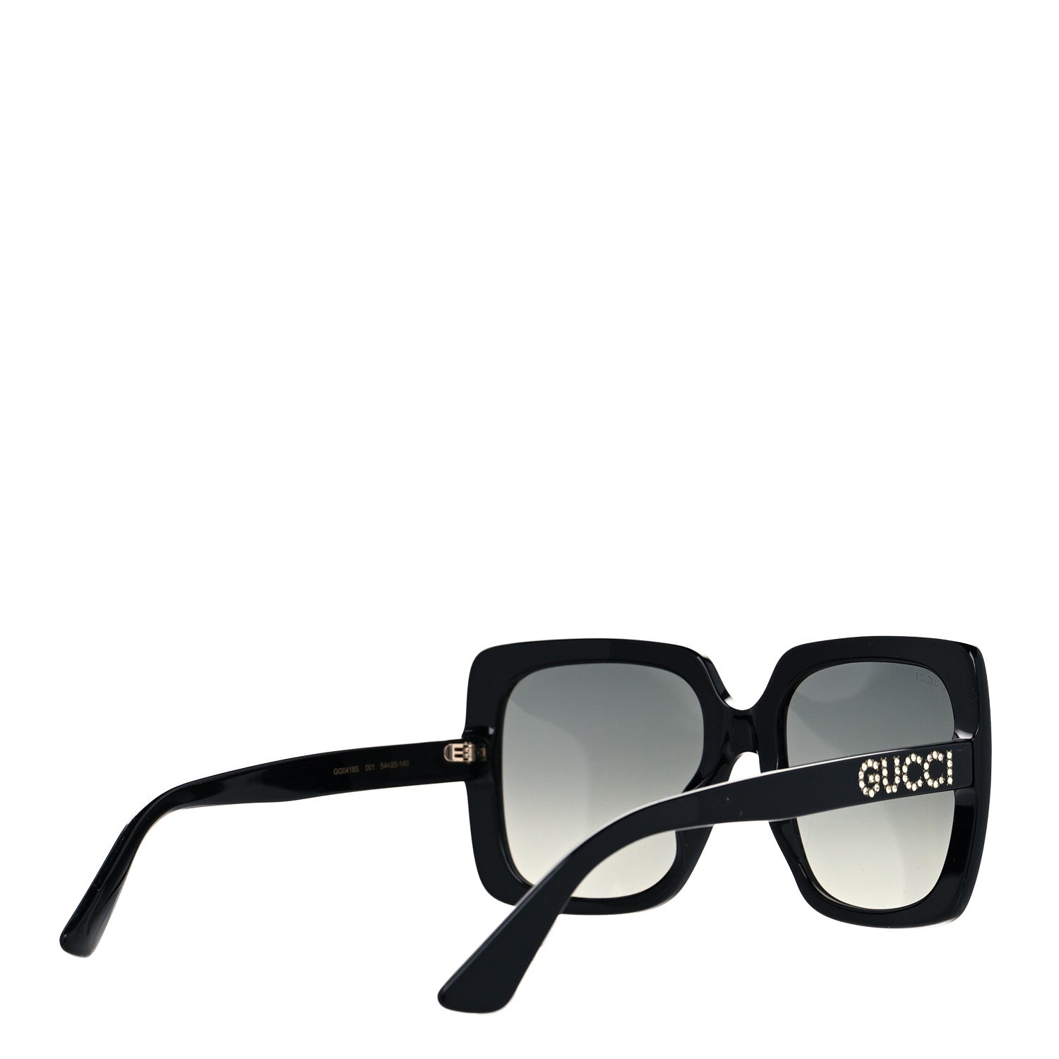 Gucci Crystal Square Frame GG Sunglasses GG0418S Black 4 of 7