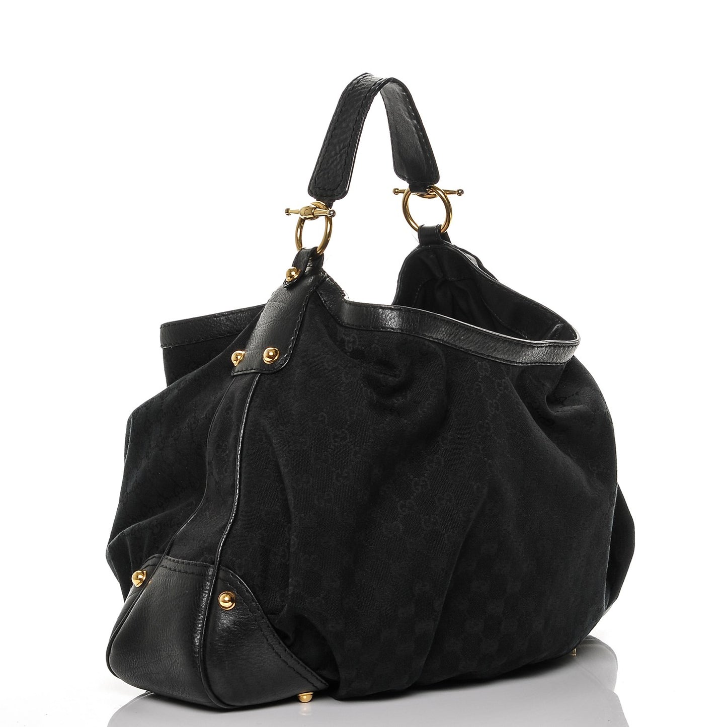 Monogram Large Jockey Hobo Black