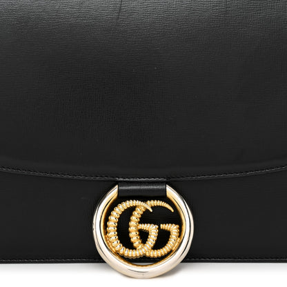 Gucci Textured Calfskin Medium Torchon GG Ring Shoulder Bag Black 8 of 11