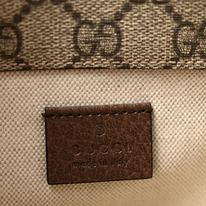 Gucci GG Supreme Monogram Web Small Neo Vintage Double Flap Messenger Bag Beige New Acero 6 of 12