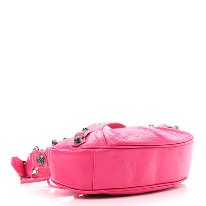 Balenciaga Agneau Arena Le Cagole Shoulder Bag XS Hot Pink 4 of 10