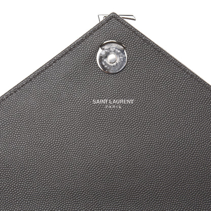 Saint Laurent Grain De Poudre Large Tri-Quilt Monogram Satchel Fog 5 of 8