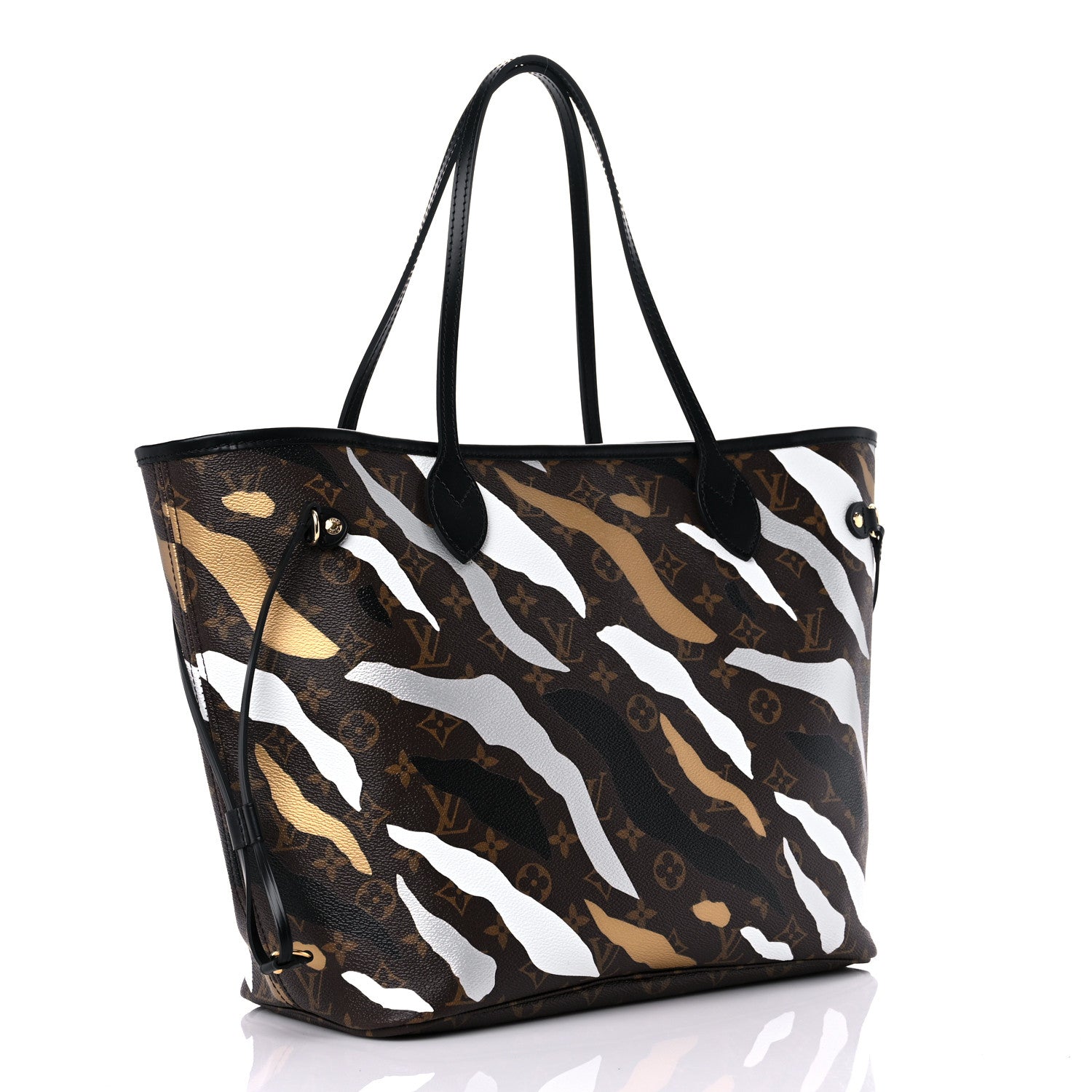 Louis Vuitton X LOL Monogram Neverfull MM Gold Silver 4 of 10