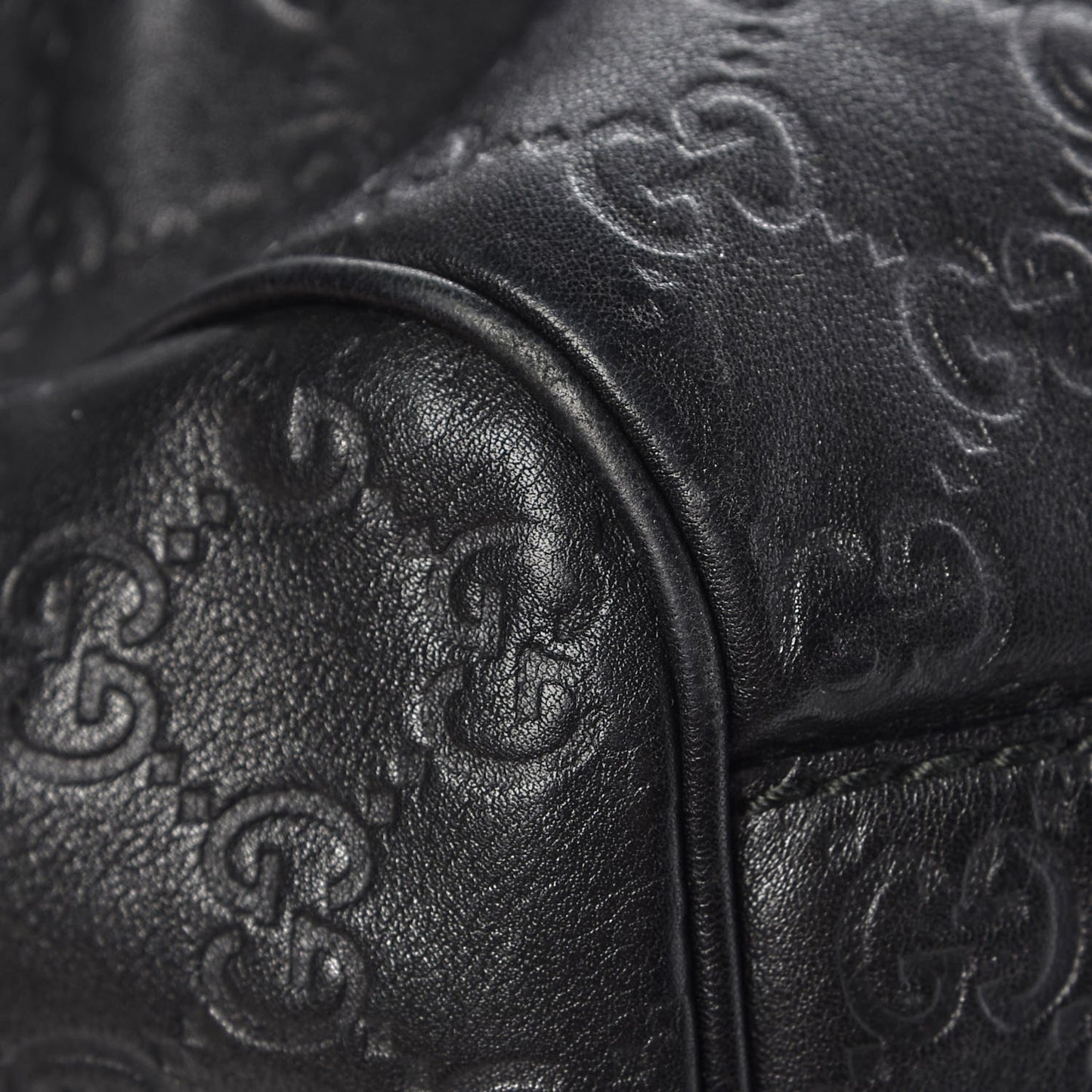 Guccissima Large Sukey Tote Black