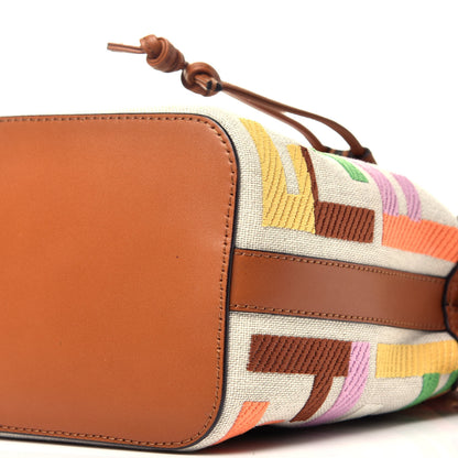 Fendi Kuban Canvas Vitello King F is Fendi FF Embroidered Mini Mon Tresor Bucket Bag Multicolor Cuoio 10 of 10
