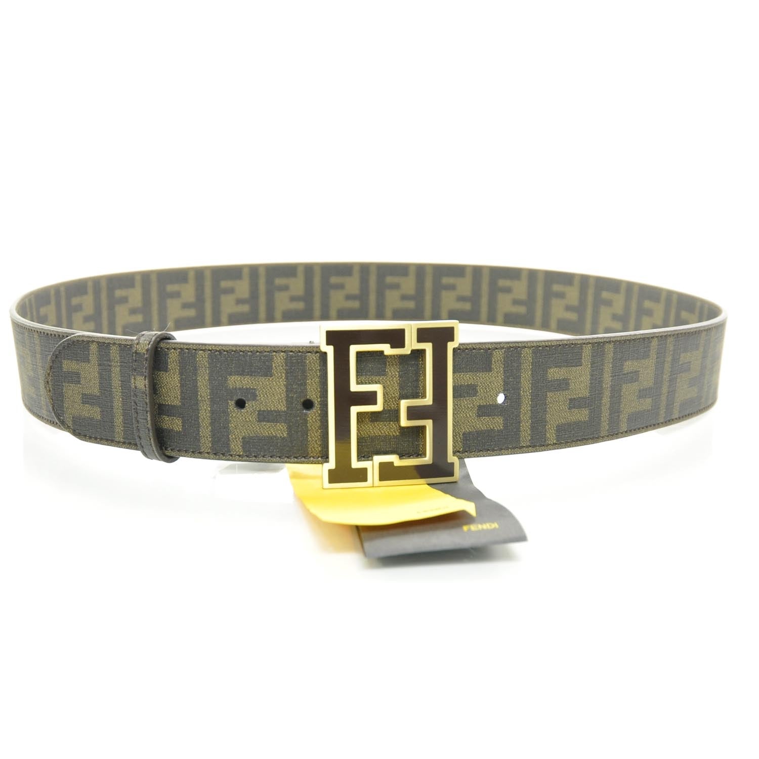 Fendi Zucca Spalmati FF Buckle Belt 115 46 Tobacco 1 of 6