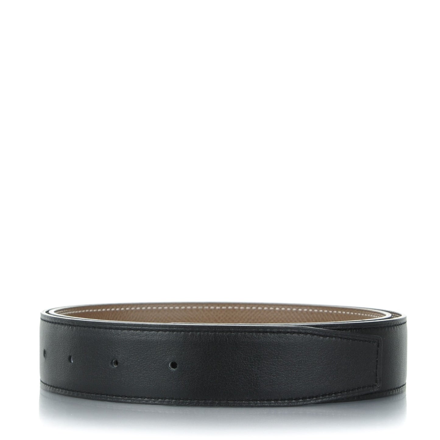 Swift Epsom 32mm Belt Strap 90 Black Etoupe