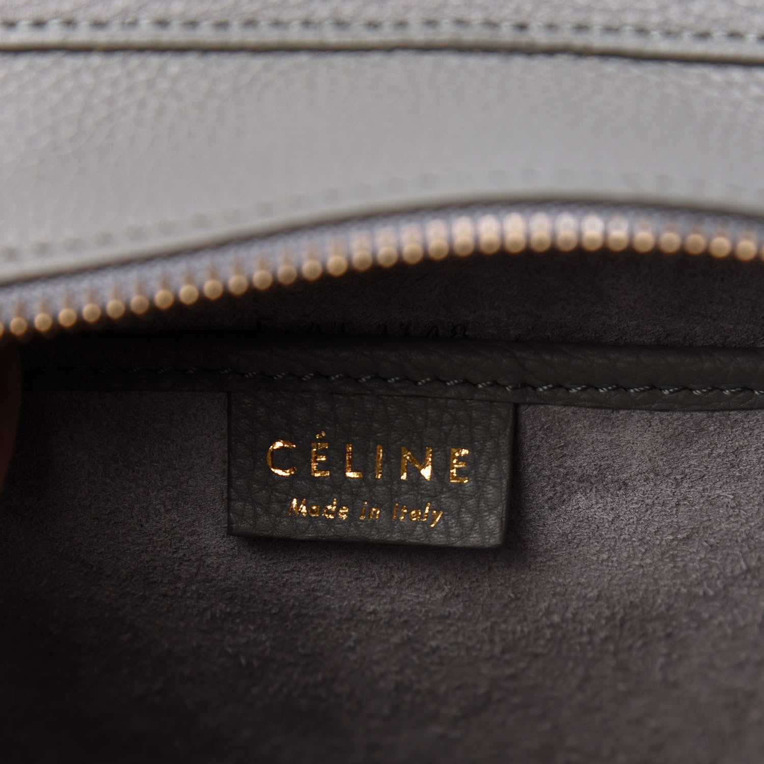 Celine Baby Drummed Calfskin Nano Luggage Kohl 8 of 10