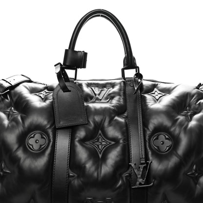 Louis Vuitton Lambskin Monogram Keepall Puffer XL Bandouliere 75 Black 4 of 11