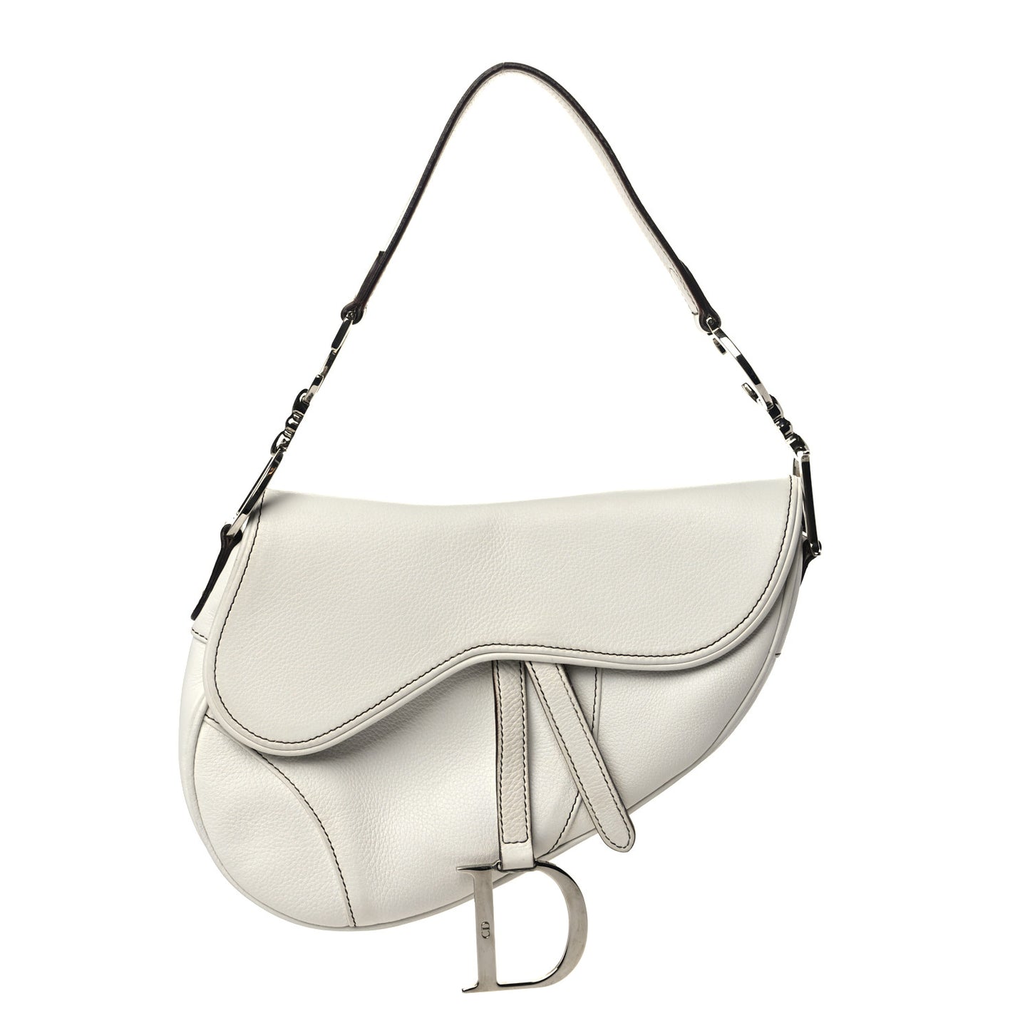 Calfskin Saddle Bag White