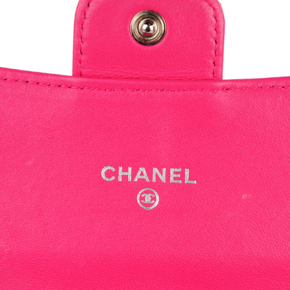 Chanel Lambskin Quilted Small Flap Wallet Fuchsia 5 of 8