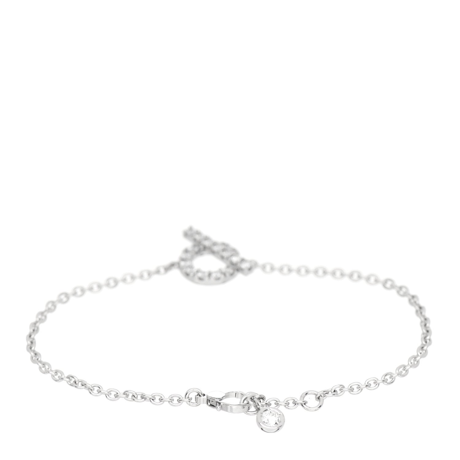 Hermes 18K White Gold Diamond Finesse Bracelet SH 3 of 5