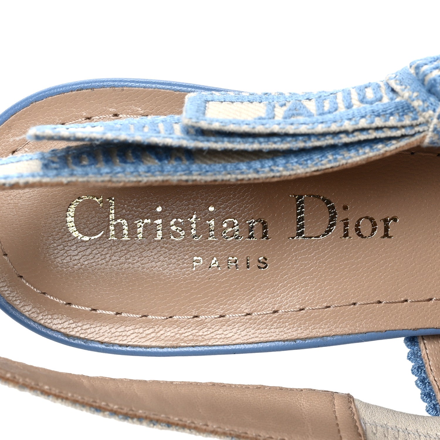 Christian Dior Micro PDP Cotton Houndstooth J'Adior Slingback 65mm Pumps 36.5 Cornflower 7 of 7