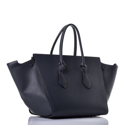Celine Grained Calfskin Small Tie Knot Tote Navy Blue 3 of 9