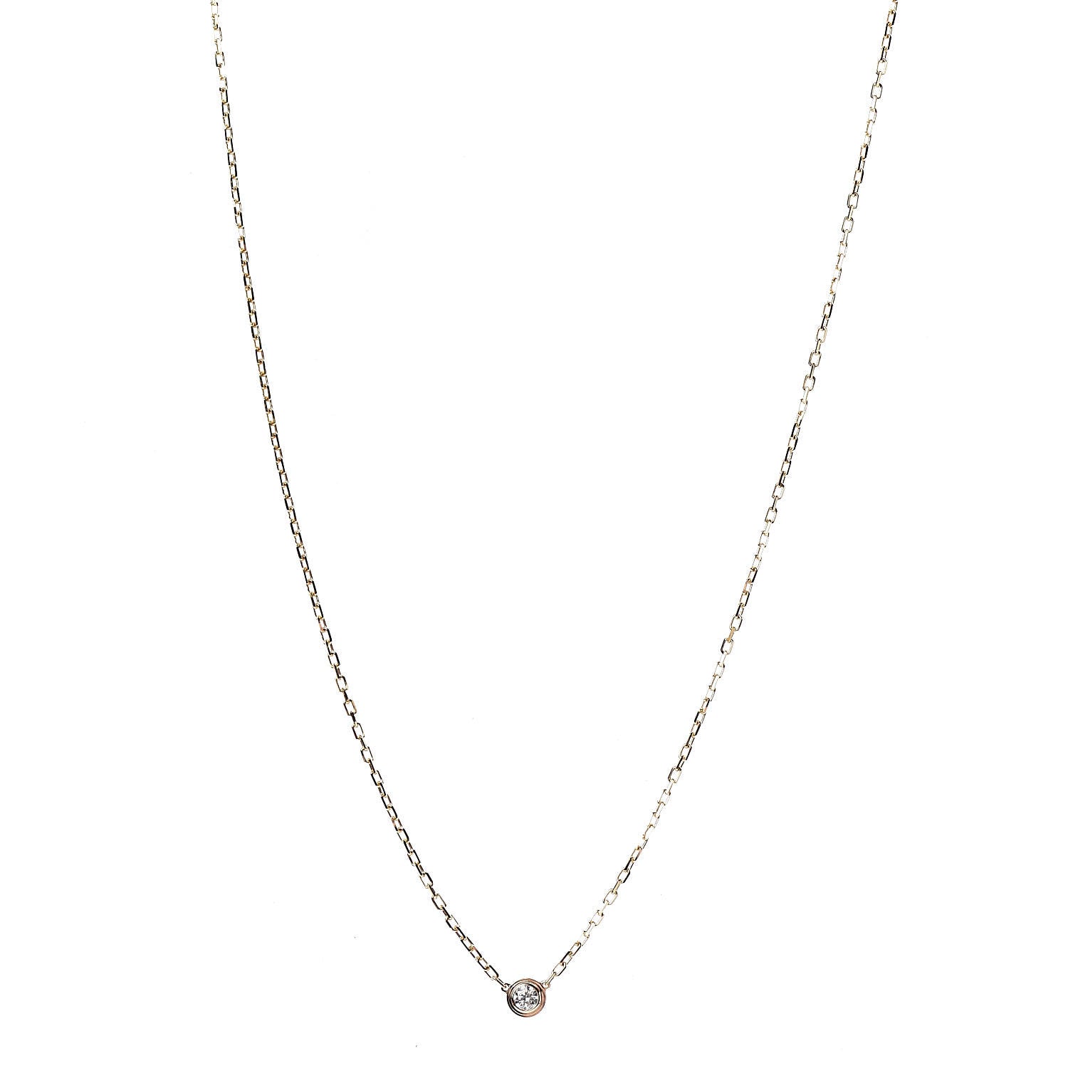 Cartier 18K Yellow Gold Diamond SM D'Amour Pendant Necklace 1 of 7